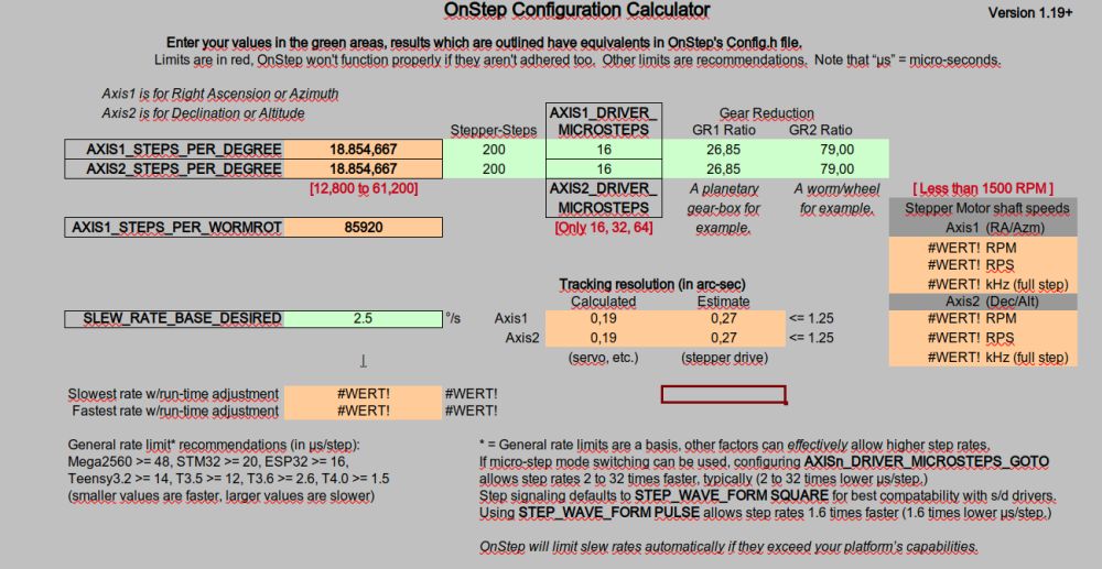 OnStep Calculations